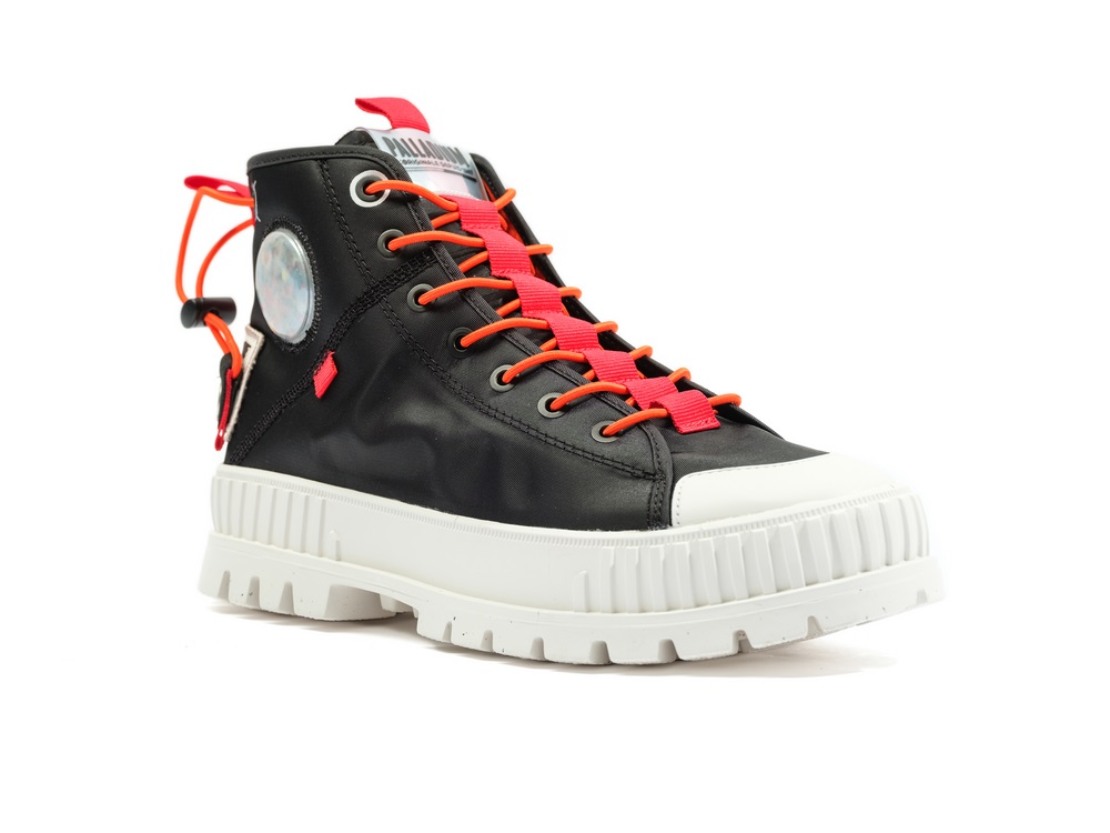 Zapatillas Palladium PALLASHOCK MID TICKET TO EARTH Mujer Negras Negras | Costa Rica-02694